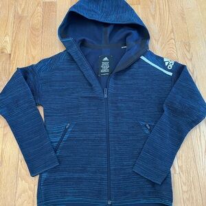 Adidas Kids' Dark Blue Full-Zip Hoodie